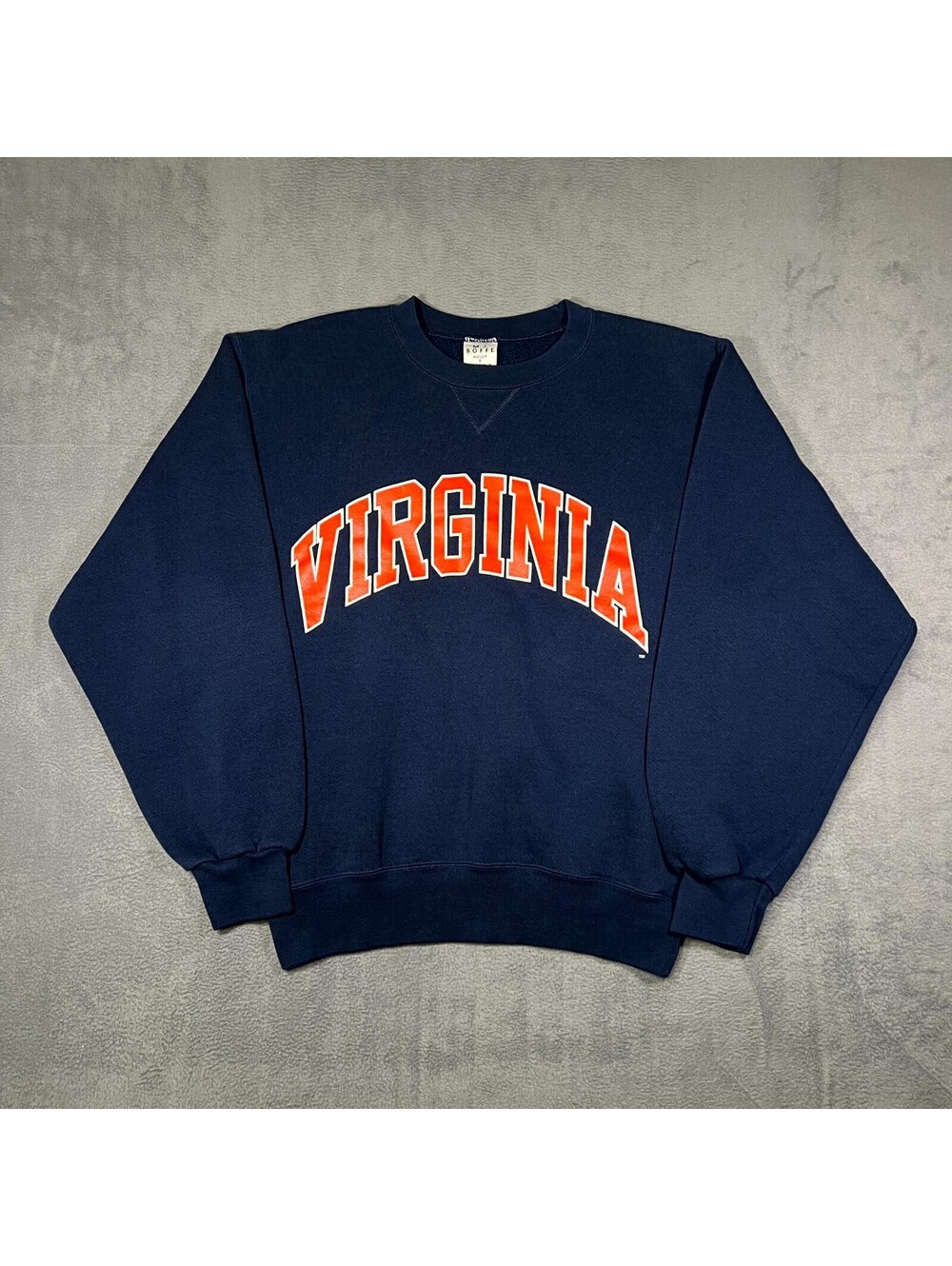 Vintage M.J. Soffe Sweatshirt Navy Blue Men Small Virginia Spellout College NCAA